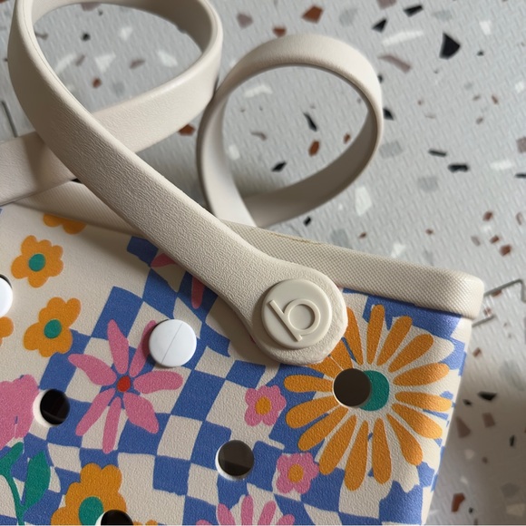 Bitty Bogg Bag Tote Bag in Blue Saffron Check'er Out - Picture 9 of 9